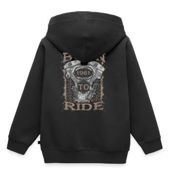 Born to Ride motorcycle biker 1961 - Kinder Premium Organic Hoodie - Schwarz - Hinten - AI Model Kid Male (0cm)