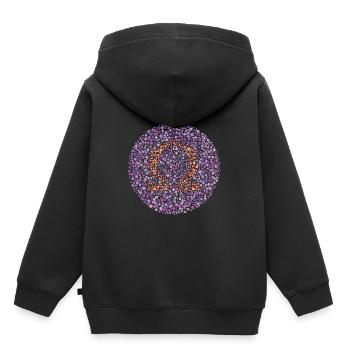 Omega-Sehtest - Kinder Premium Organic Hoodie - Schwarz - Hinten - AI Model Kid Male (0cm)