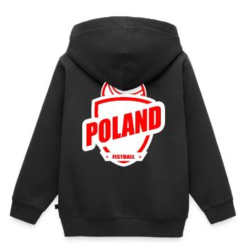 Faustball Polen Mannschaft WM Geschenk - Kinder Premium Organic Hoodie - Schwarz - Hinten - AI Model Kid Male (0cm)