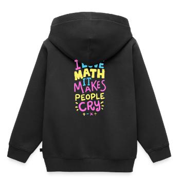 Schule: Ich liebe Mathe Shirt Geschenk - Kinder Premium Organic Hoodie - Schwarz - Hinten - AI Model Kid Male (0cm)