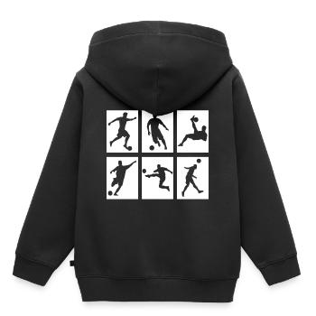 SOCCER - Kids Premium Organic Hoodie - black - Back - AI Model Kid Male (0cm)