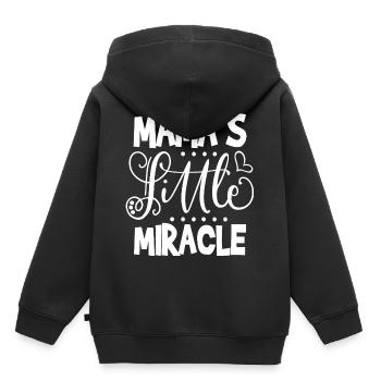 Mamans Litte Miracle Birth Gift Idea - Sweat Premium à capuche enfant bio - noir - Dos - AI Model Kid Male (0cm)