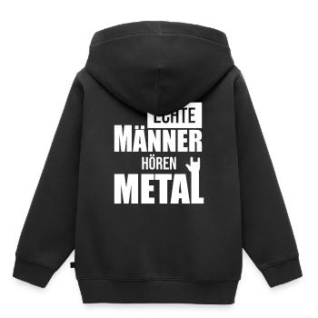 echte maenner hoeren Heavy Metal - Kinder Premium Organic Hoodie - Schwarz - Hinten - AI Model Kid Male (0cm)