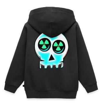 atom schaedel - Kids Premium Organic Hoodie - black - Back - AI Model Kid Male (0cm)