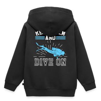 Scuba Diving - Kids Premium Organic Hoodie - black - Back - AI Model Kid Male (0cm)