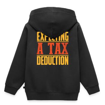 Ich erwarte eine Steuersenkung! - Kinder Premium Organic Hoodie - Schwarz - Hinten - AI Model Kid Male (0cm)