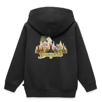 bangkok 5 y - Kids Premium Organic Hoodie - black - Back - AI Model Kid Male (0cm)