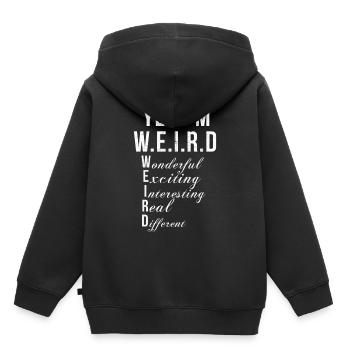 Funny Fun Fun Fun Fun Gift - Sweat Premium à capuche enfant bio - noir - Dos - AI Model Kid Male (0cm)