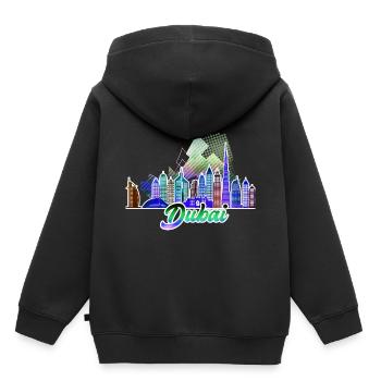 Dubai 5 y - Kids Premium Organic Hoodie - black - Back - AI Model Kid Male (0cm)
