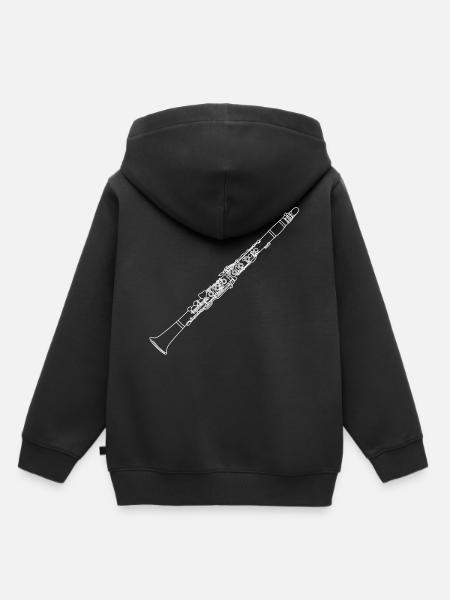 Klarinette - Kinder Premium Organic Hoodie - Schwarz