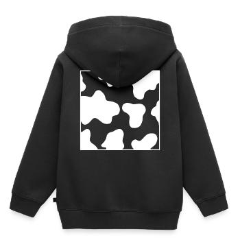 Kuhflecken - Sweat Premium à capuche enfant bio - noir - Dos - AI Model Kid Male (0cm)