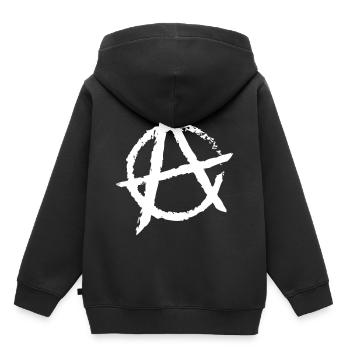 79 Anarchie - Sweat Premium à capuche enfant bio - noir - Dos - AI Model Kid Male (0cm)