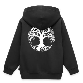 Arbre - Sweat Premium à capuche enfant bio - noir - Dos - AI Model Kid Male (0cm)