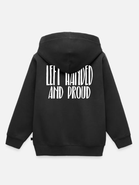 left handed - Kinder Premium Organic Hoodie - Schwarz