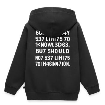 Science Imagination - Sweat Premium à capuche enfant bio - noir - Dos - AI Model Kid Male (0cm)