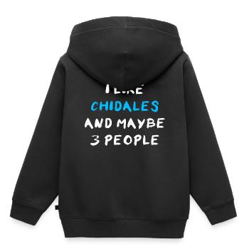 Chidale - Sweat Premium à capuche enfant bio - noir - Dos - AI Model Kid Male (0cm)