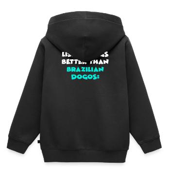 Brazilian Dogos - Kinder Premium Organic Hoodie - Schwarz - Hinten - AI Model Kid Male (0cm)