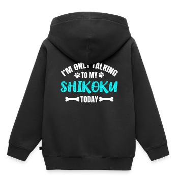 Shikoku - Sweat Premium à capuche enfant bio - noir - Dos - AI Model Kid Male (0cm)