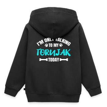 Tornjak - Sweat Premium à capuche enfant bio - noir - Dos - AI Model Kid Male (0cm)