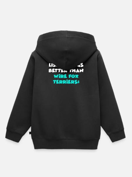 Wire Fox Terriers - Kinder Premium Organic Hoodie - Schwarz
