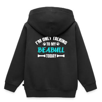 Beabull - Sweat Premium à capuche enfant bio - noir - Dos - AI Model Kid Male (0cm)