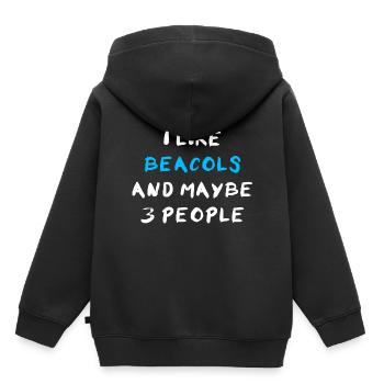 Beacol - Sweat Premium à capuche enfant bio - noir - Dos - AI Model Kid Male (0cm)