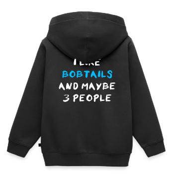 Bobtail - Sweat Premium à capuche enfant bio - noir - Dos - AI Model Kid Male (0cm)