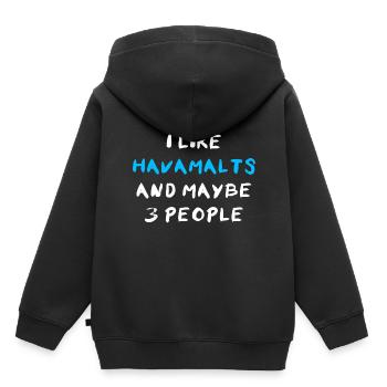 Havamalt - Sweat Premium à capuche enfant bio - noir - Dos - AI Model Kid Male (0cm)