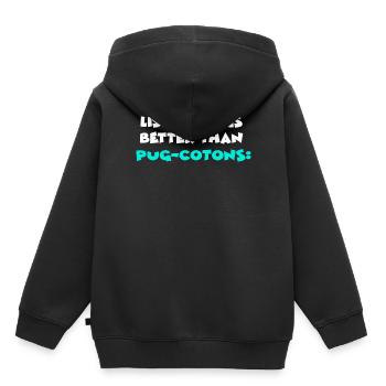 Carlin-Cotons - Sweat Premium à capuche enfant bio - noir - Dos - AI Model Kid Male (0cm)