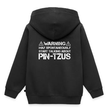 Pin-Tzu - Sweat Premium à capuche enfant bio - noir - Dos - AI Model Kid Male (0cm)