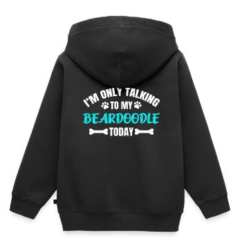 Beardoodle - Sweat Premium à capuche enfant bio - noir - Dos - AI Model Kid Male (0cm)