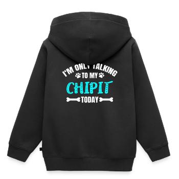 Chipit - Sweat Premium à capuche enfant bio - noir - Dos - AI Model Kid Male (0cm)