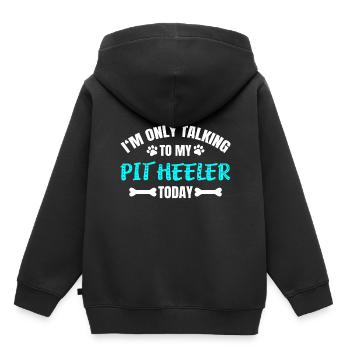 Pit Heeler - Kids Premium Organic Hoodie - black - Back - AI Model Kid Male (0cm)