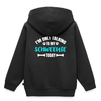 Schweenie - Sweat Premium à capuche enfant bio - noir - Dos - AI Model Kid Male (0cm)