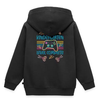 Contrôleur d’inscription Niveau de jeu Jardin d’enfants - Sweat Premium à capuche enfant bio - noir - Dos - AI Model Kid Male (0cm)