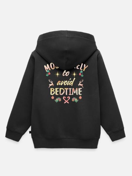 most likely to avoid bedtime - Kinder Premium Organic Hoodie - Schwarz