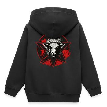 Schwarzes Schaf Anarchist Revolution Widerstand - Kinder Premium Organic Hoodie - Schwarz - Hinten - AI Model Kid Male (0cm)