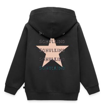 Schulstart Deluxe Schulkind Edition Schulbeginn - Kinder Premium Organic Hoodie - Schwarz - Hinten - AI Model Kid Male (0cm)