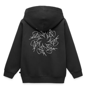 Kati Nom Nom Mandala - Sweat Premium à capuche enfant bio - noir - Dos - AI Model Kid Male (0cm)
