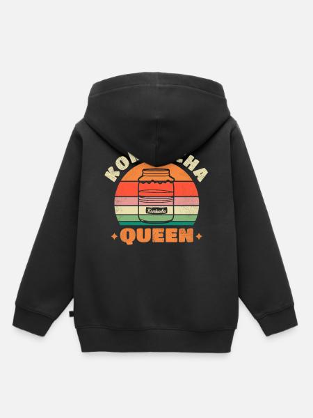Kombucha Queen - Kinder Premium Organic Hoodie - Schwarz