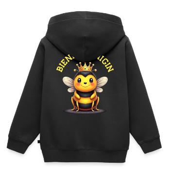 Bienenkönigin Biene Kostüm süß Bienen Insekt - Kinder Premium Organic Hoodie - Schwarz - Hinten - AI Model Kid Male (0cm)