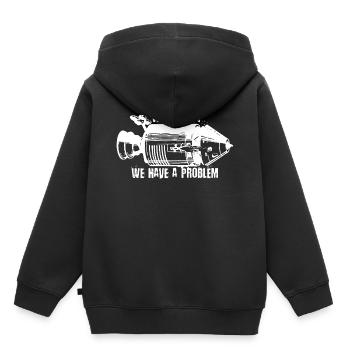 Rakete - Kinder Premium Organic Hoodie - Schwarz - Hinten - AI Model Kid Male (0cm)