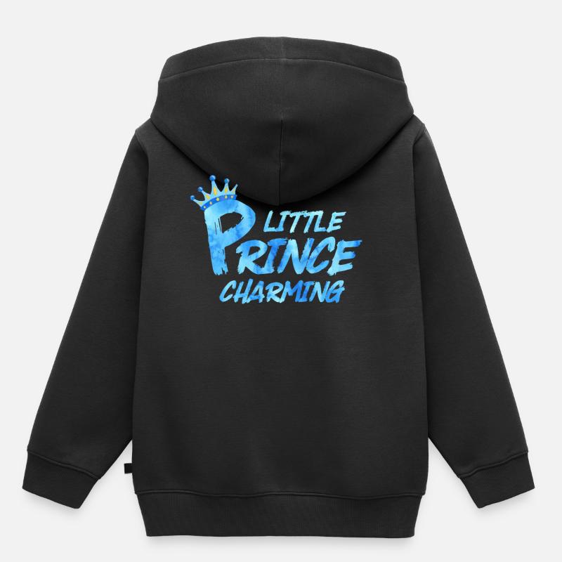 Petit Prince de Charme - Sweat Premium à capuche enfant bio - noir