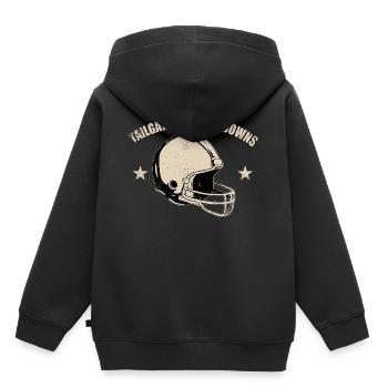 Football Touchdowns Helm - Kinder Premium Organic Hoodie - Schwarz - Hinten - AI Model Kid Male (0cm)