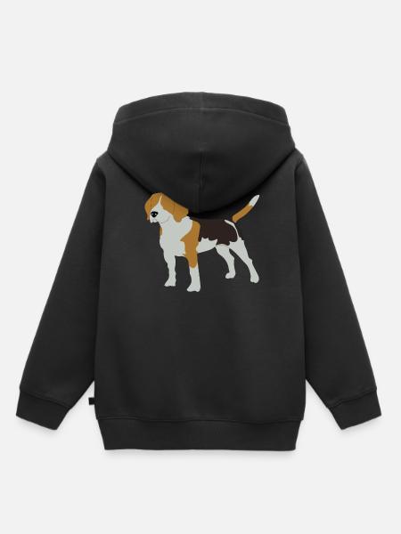 Beagle - Kinder Premium Organic Hoodie - Schwarz