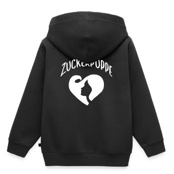 Poupée Sugar Cute Girl Girly - Sweat Premium à capuche enfant bio - noir - Dos - AI Model Kid Male (0cm)