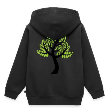 Natur - Kinder Premium Organic Hoodie - Schwarz - Hinten - AI Model Kid Male (0cm)