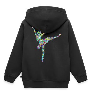 ballerina ballett dance dancer tanz taenzer yoga49 - Kinder Premium Organic Hoodie - Schwarz - Hinten - AI Model Kid Male (0cm)