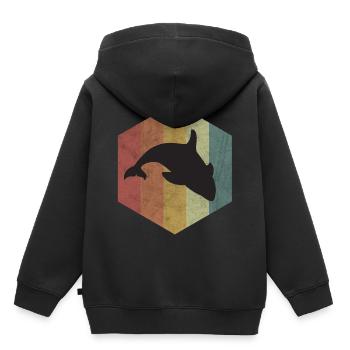 killer whale - Kids Premium Organic Hoodie - black - Back - AI Model Kid Male (0cm)