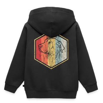 Labrador - Sweat Premium à capuche enfant bio - noir - Dos - AI Model Kid Male (0cm)